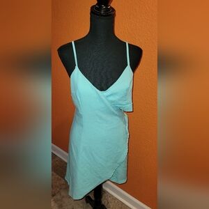 2 Piece Aqua Spaghetti Strap Short Set